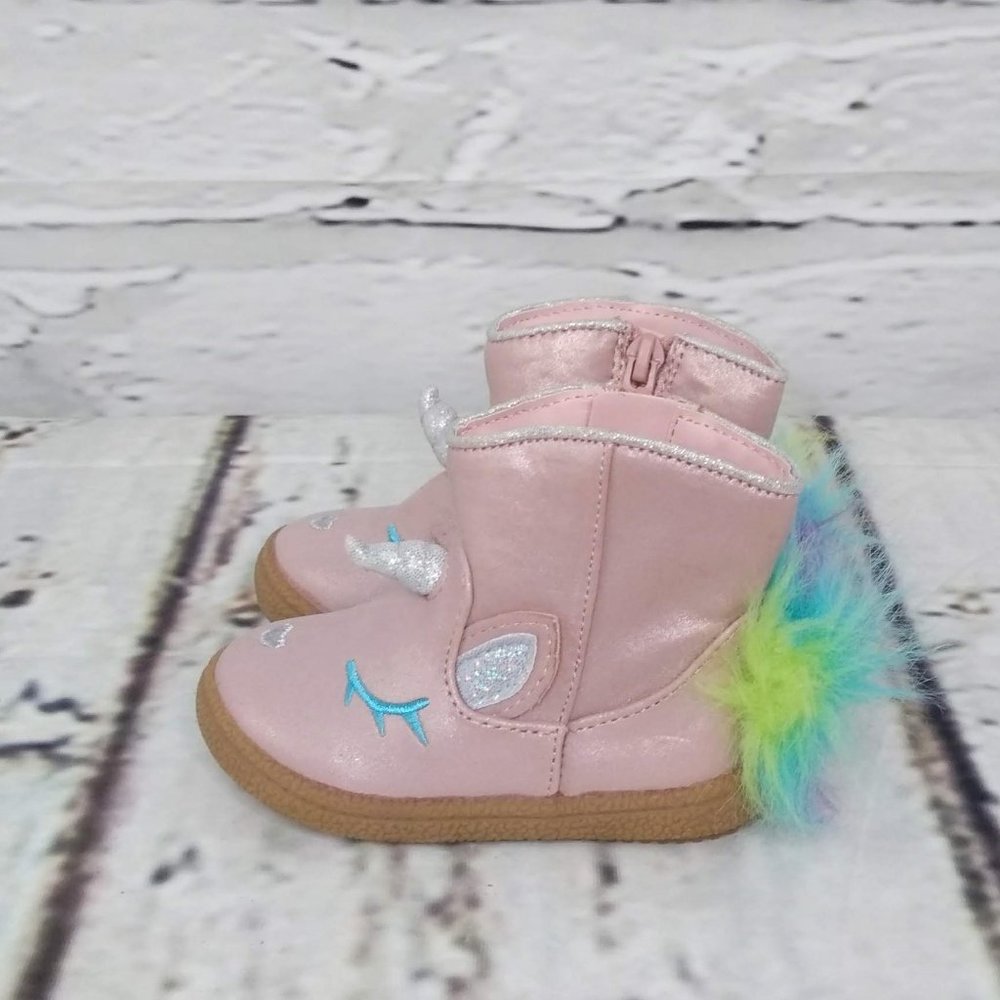 Cat & Jack Toddler 3-D Unicorn Short Boots - Picture 5 of 8